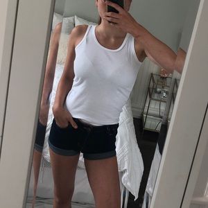 White Cotton Tank Top